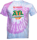 Tie-Dye Short Sleeves - Veolia Atlanta Pickleball Championships 2026 (Red Text Peach Logo)
