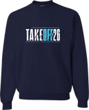 Crew Sweatshirt - The Take Off 2026 (Bold Stacked Text)