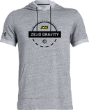 Under Armour Stadium Short Sleeve Hoodie - Zero Gravity - circle black