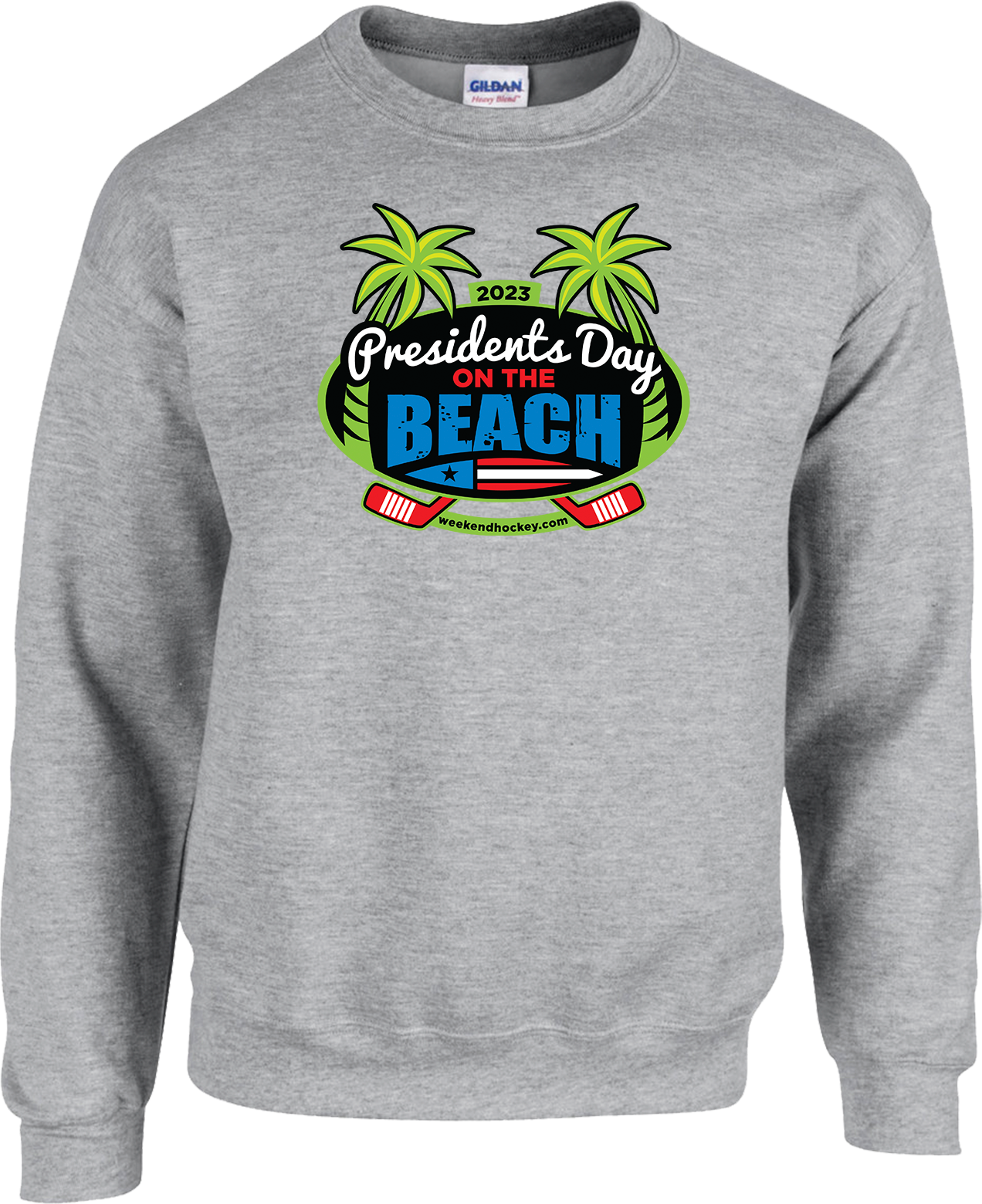 CREW SWEATSHIRT - 2023 Presidents Day on the Beach
